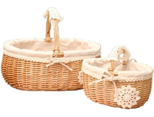 Handmade Natural Willow Wicker Picnic Basket Cheap Lunch Bags Hot sale products Outdoor Lunch Basket