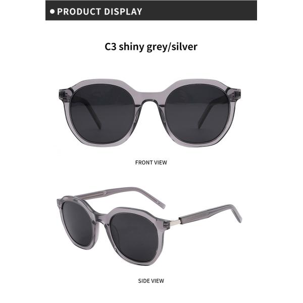 Солнечные очки круглого ацетата материальные, солнечные очки женщин UV400 облегченные