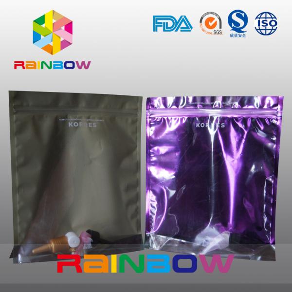 Resealable Stand Up Display Small Cosmetic Bags With Zipper And Window