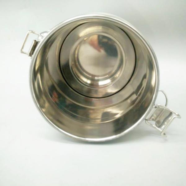 SS201 5 Liter Stainless Steel Bucket With Lid 0.8mm Thickness