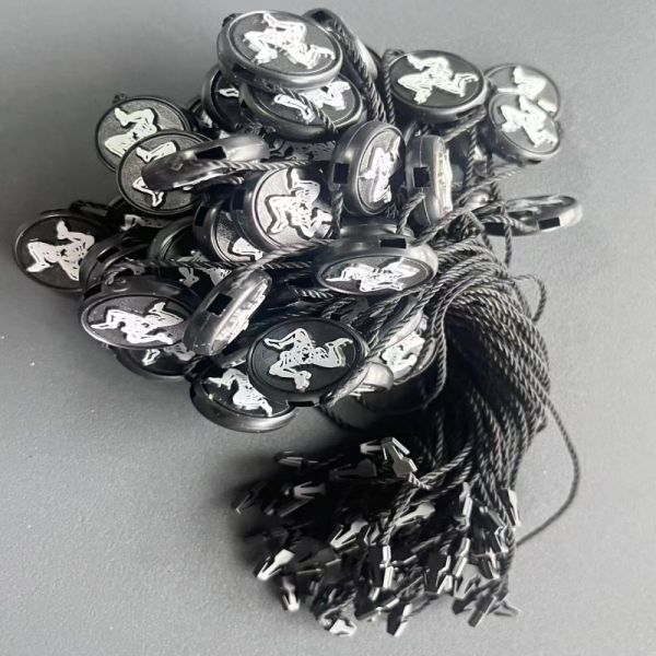 Black Garment Swing Tags Width 0.2 Inches Suitable for Various Fabrics Custom Printing Durable and Stylish Label Solution