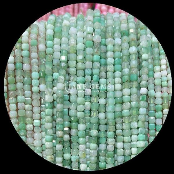 Multicolor Multicolor Mini Cubo Quadrado Forma Pedras preciosas Pink Opal Verde Ágata Cabeças soltas Pedras para DIY Colarinho e jóias