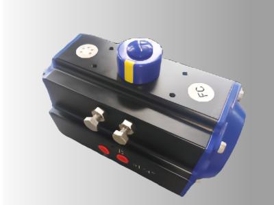 90 Degree Single Action Pneumatic Actuator Black Aluminum Body For Valves