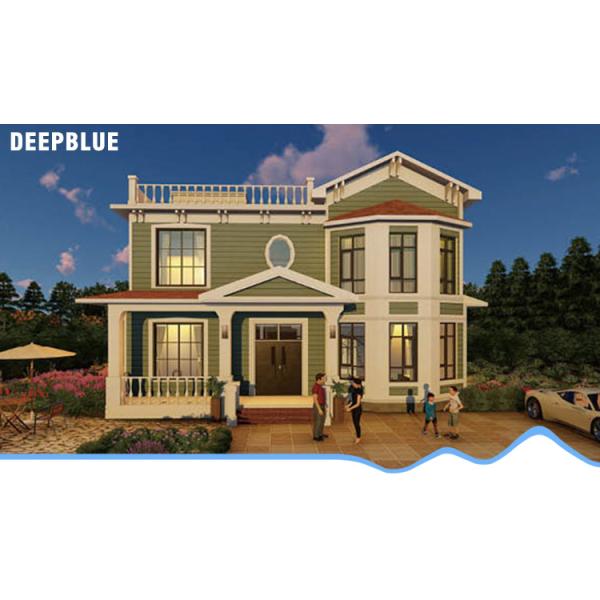 Affordable Prefab Custom Home Light Steel  Kits Sandwich Panel Vintage Luxury Double Cost-effective Prefab Villa