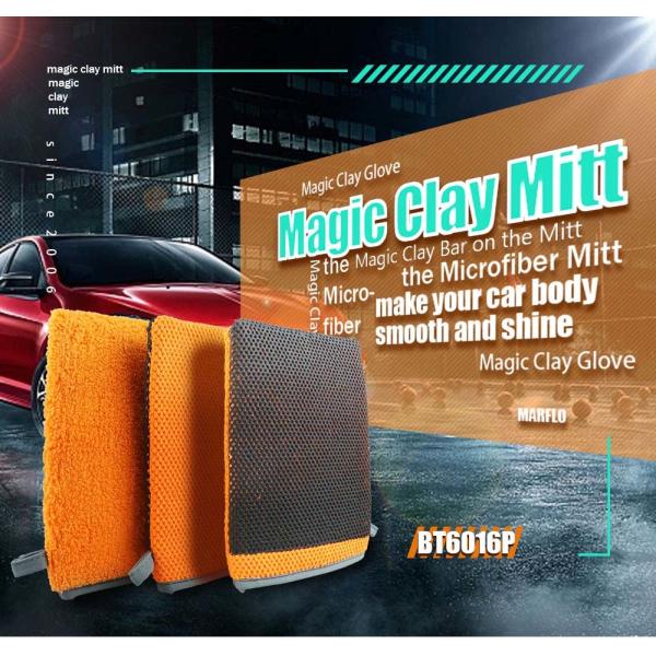 Effective Cleaning Orange Car Clay Mitt For Car Washing And Detailing S M L XL Size