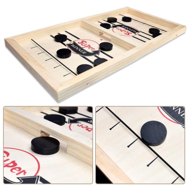 Puck Unisex Wooden Chess Pieces Ages 4 Wooden Sling Hockey