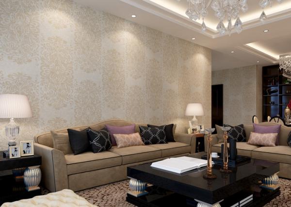 Eco - friendly Vinyl Retro Vintage Wallpaper for Hotel , House Decoration