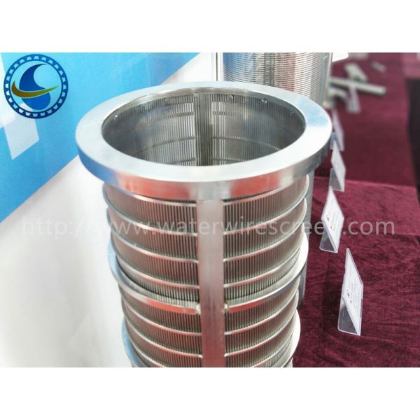 Durable Stainless Steel Inverted Wedge Wire Screen For Water / Oil Well