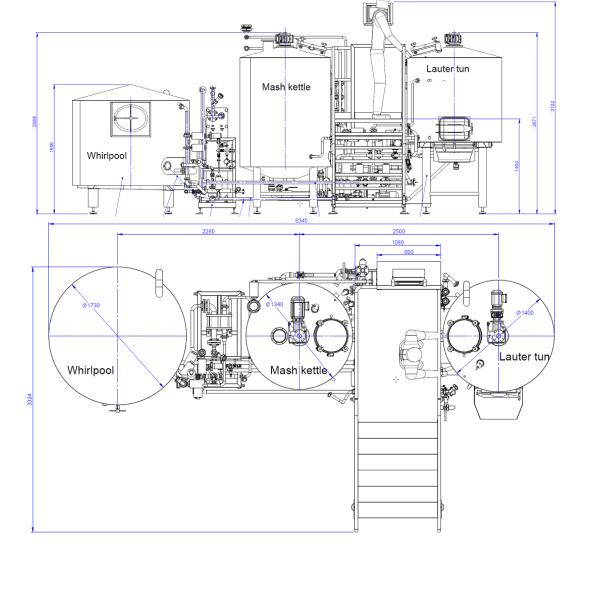 микро- пивоваренный завод системы месива пива оборудования заваривать пива винзавода 1000Л