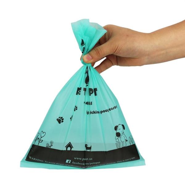 Leak-Proof  Printed Biodegradable Poop Bags Dog Waste Bag with Dispenser