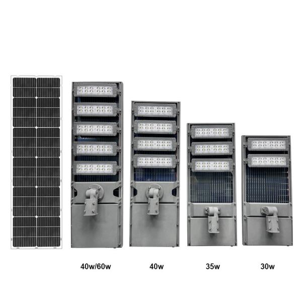 High Brightness 7070SMD Solar Street Light IP65 Integrated Outdoor Lighting With