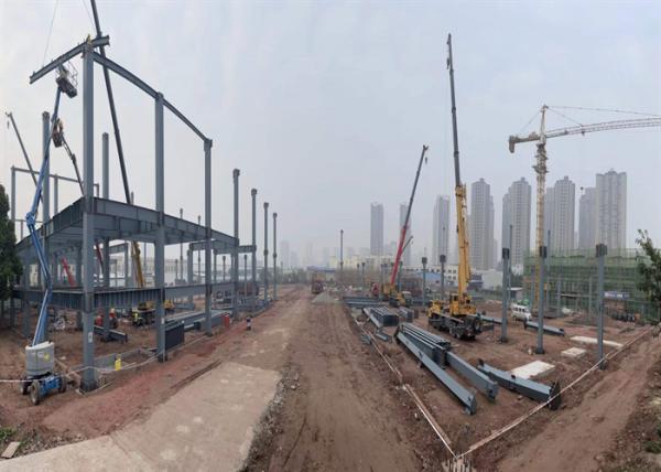 Construção da construção de aço de três assoalhos/shopping pré-fabricados das construções