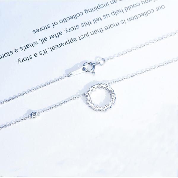 бриллиантовое колье 12mm золота 0.22ct 18K 1,8 открытого грамма шкентеля диаманта круга