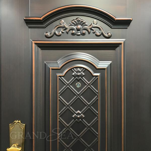 United Kingdom Style Class a Burglar Latest Design Fire Rated Main Exterior Security Steel Doors for Villa