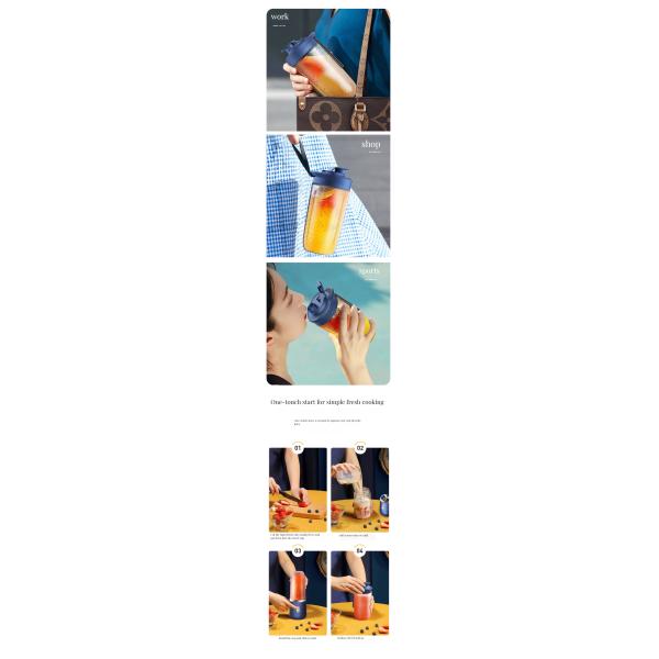 Number of Pieces 1 Fruit Vegetable Tools Household Electric Juicer Blender with Bamboo Cup