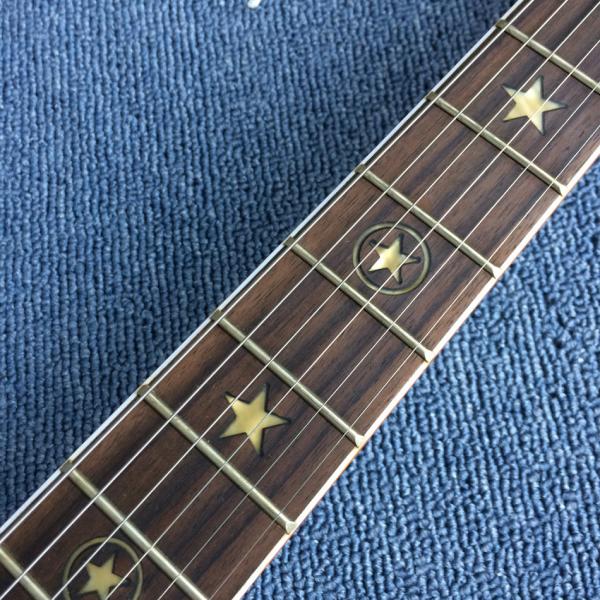 New high-quality custom LP electric guitar, Black body with five pointed stars,free shipping