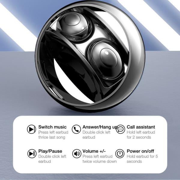 Star Ring Wireless Bluetooth Headset TWS Earphones Earbuds Bass In Ear With Mic Stereo