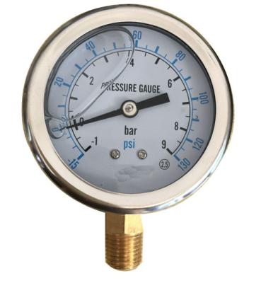Iron Alloy Marine Oil Filled Marine Industrial Pressure Gauge EN837-1 YN-100