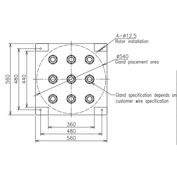 Marine Crane IP54 150A 6rpm High Current Slip Ring