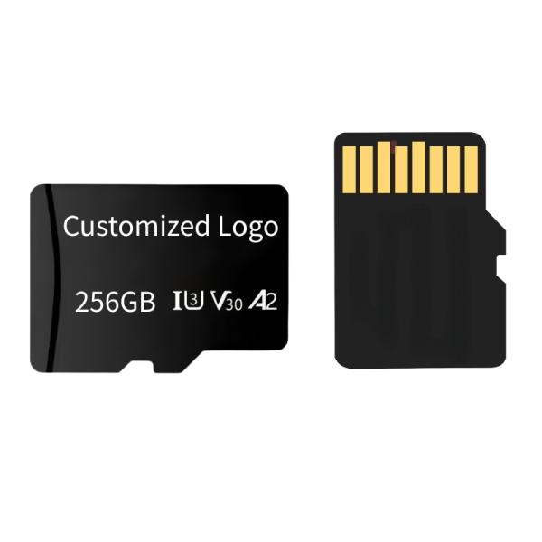 カスタムロゴ 高速メモリカード 監視カメラ用 ブラック アプリケーション ドローン TFカード 256GB 512GB