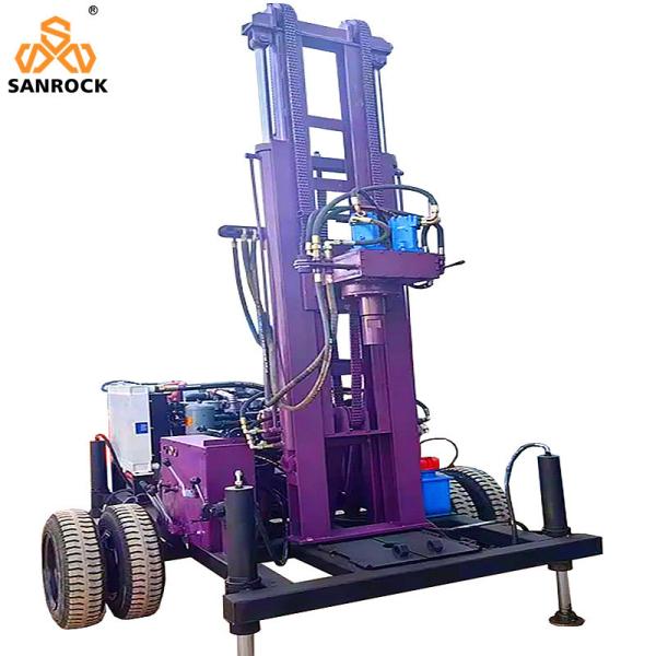 Mini Water Drilling Rig Machine Wheeled Water Well Drill Rig Deep Well Drilling Equipment