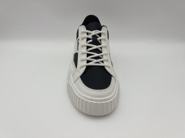 White And Black Leather Hiking Shoes Ladies With Wear Resistant Rubber Sole ROHS