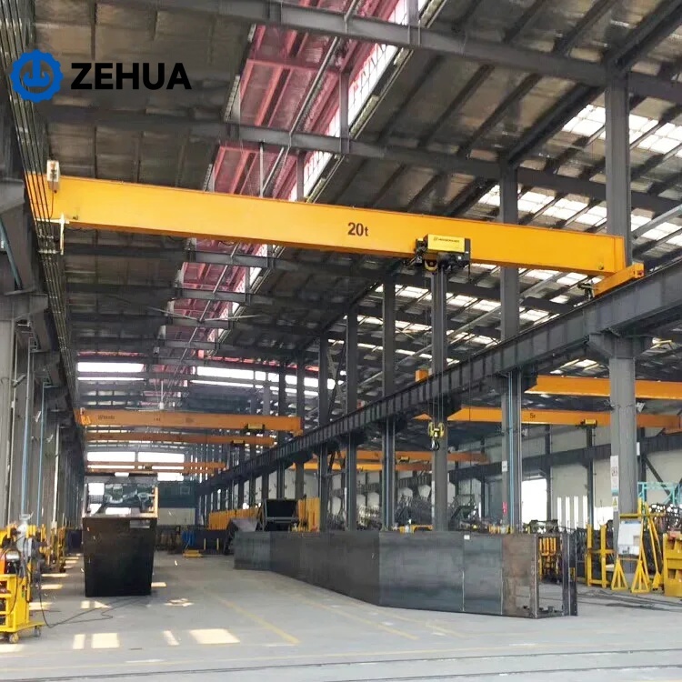 Zehua New Type 5Ton 10Ton 15Ton Electric Single Girder Overhead Traveling Crane European Cranes