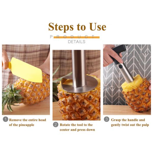 24*11cm Manual Stainless Steel Fruit Slicer with Sharp Blade and Detachable Handle