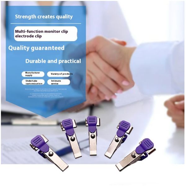 Universal Reusable Veterinary ECG/EKG Electrode Clip 3mm/4mm Sizes Compatible Essential Medical Consumable Animal ECG Monitoring