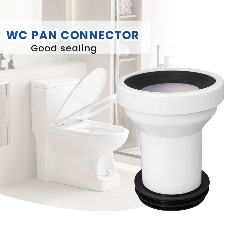 Modern WC Disc Connector For Vertical Bathroom Waste Pipe Fittings, Suitable For Bathroom PP, With Rubber Gasket, Suitable For 4-Inch Outlet