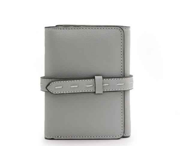 The new wallet female short paragraph Korean version of the simple and stylish drawstring women short paragraph wallet