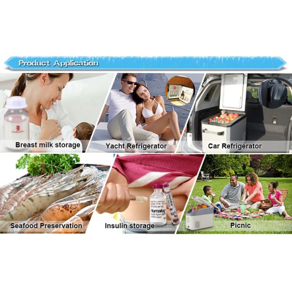 AC/DC 12V/24V Mini Compact Refrigerator Multifunction With Fridge And Freezer