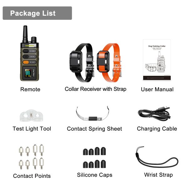 Professional Training Eco-friendly TPU ABS Anti-Barking Dog Trainer Smart Collar Color Screen Rechargeable Battery IPX7 Agility