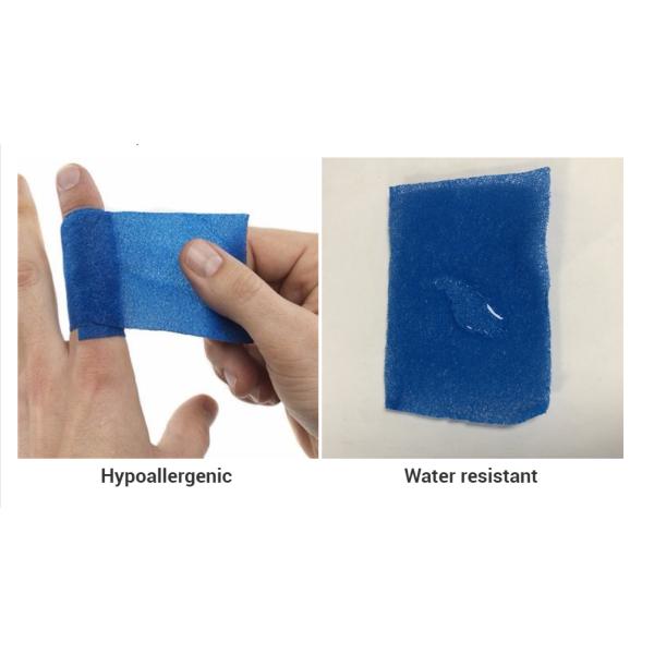Breathable soft Foam Blue Bandage tape hand tear wound Bandage cohesive Quick bandage plaster