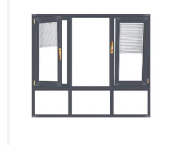 Thermal Break Aluminum Casement Windows , Anodized Wooden Double Glazed Windows