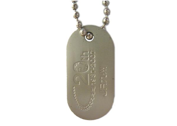 Brass Stamped Personalized Dog Tag Necklaces, Re Dog Tag With Misty Nickel And Nickel Color Ball Chain