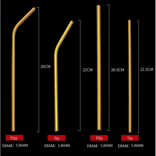 Custom Stainless Steel Cocktail Straws / Branded Rainbow Metal Straws