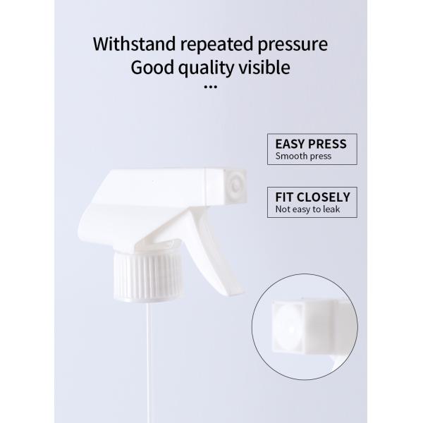 28mm All Plastic Chemical Resistant White Trigger Sprayer for PET Bottle