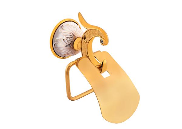 Brass / Zinc Alloy Bathroom Accessory Single Roll Toilet Paper Holder Ceramics