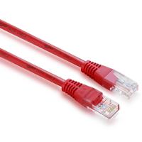 Cable de parche de Ethernet de 30 V vermelho com conector revestido de ouro
