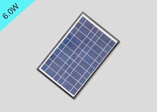 1200mA Small Polycrystalline Solar Panels 6w Plastic Frame 1 Year Warranty