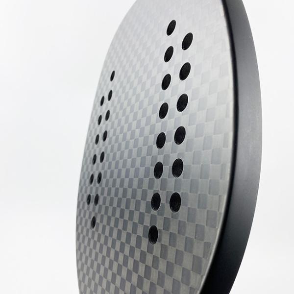 22mm Rocket Rackets Racchetta Padel For Outdoor Sport Carbon Texture Visible