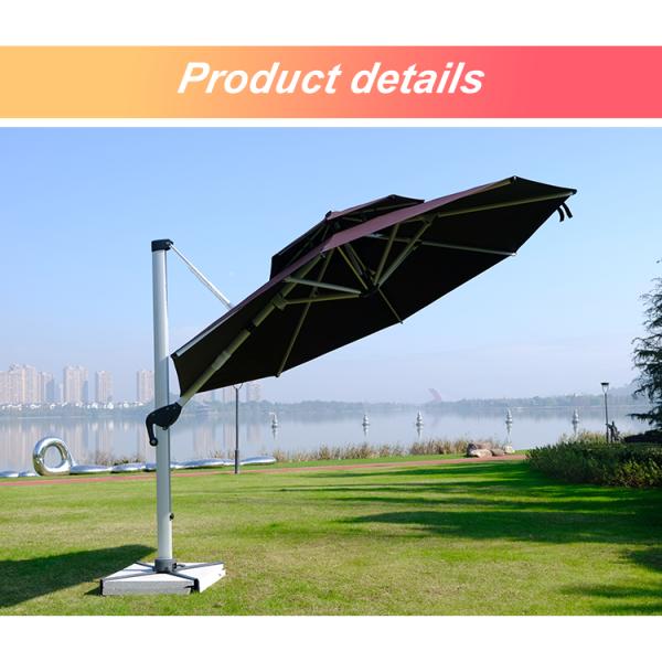 двор 220g покрасил пляж водоустойчивое Sunbrella сада 3.5m