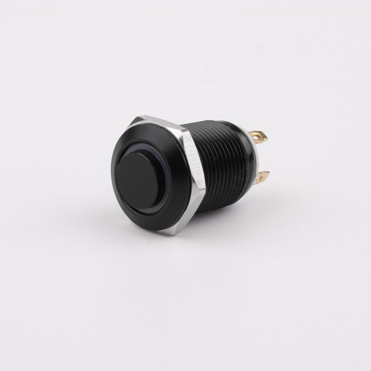 12V/24V/220V Waterproof Momentary 1NO Push Button 12mm Aluminium Alloy Oxidation IP65 3A Max. Current 250V Electronic LED Ring