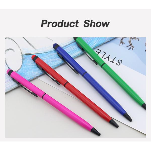 Colorful Metal Ballpoint Pen Touch Screen Twist Stylus Ball Pen For Office Business