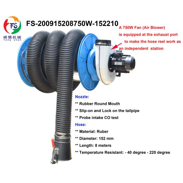 Repair Workshops Spring Driven Hose Reel Exhaust Hose Reel Gas Removal 2000m3/H