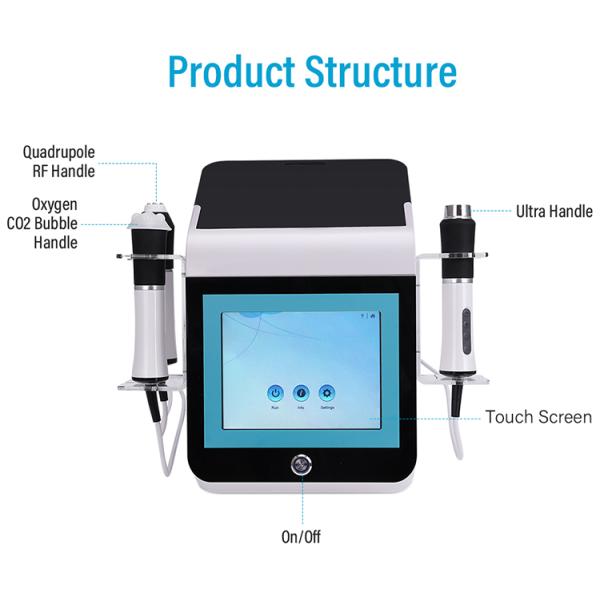 3 in 1 Bubble Oxygen Hydra Dermabrasion Machine CO2 Jet Peel Facial Care Machine