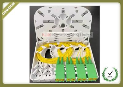 4 Cores Indoor ABS+PC FTTH  white color Optical Terminal Box With SC LC Adaptor For 3.0*2.0mm Drop Cable