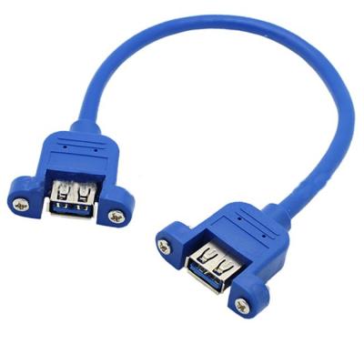 Fêmea USB3.0 do PVC 0.6m ao cabo de extensão fêmea