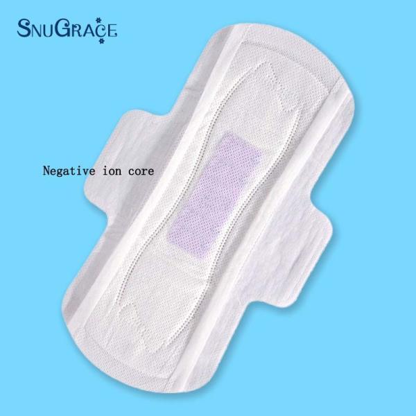 100% Cotton Super Absorbent Anion Sanitary Pads Soft Breathable Ladies Pads for Day
